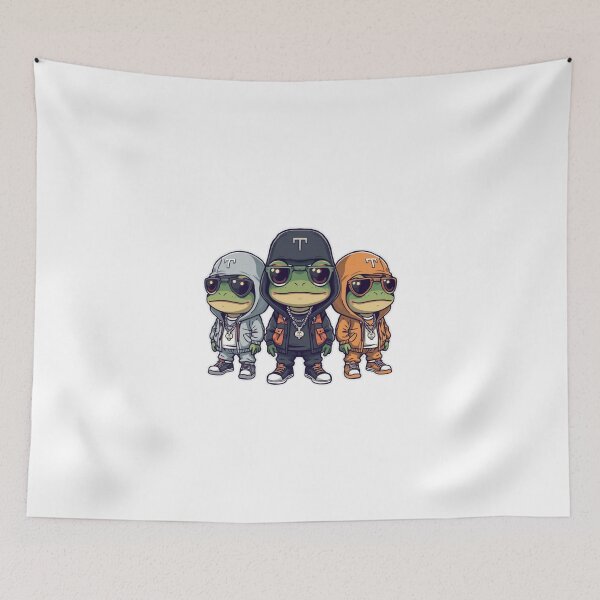 Item preview, rapping frogs designed and sold by PatronesKawai.