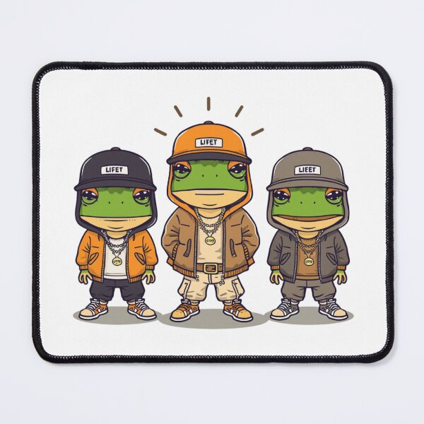 Item preview, rapping frogs designed and sold by PatronesKawai.