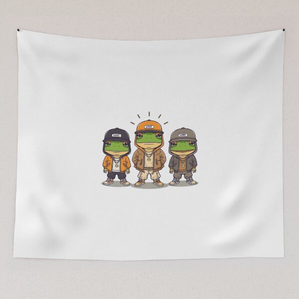 Item preview, rapping frogs designed and sold by PatronesKawai.