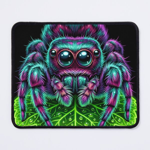 Item preview, Cute Jumping Spider Macro | Vibrant Kawaii Arachnology Art designed and sold by PiotrT.