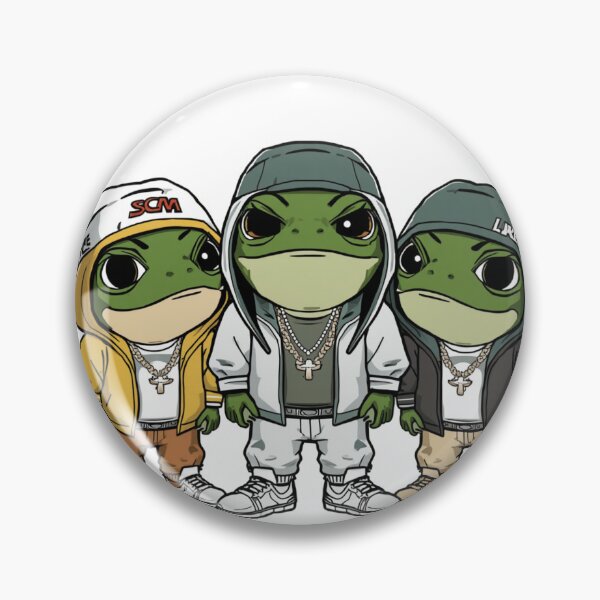 Item preview, rapping frogs designed and sold by PatronesKawai.