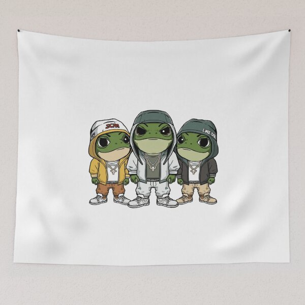 Item preview, rapping frogs designed and sold by PatronesKawai.
