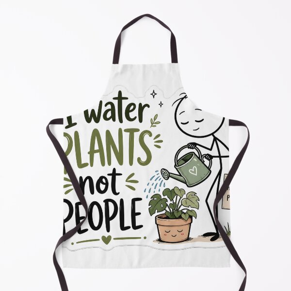 Item preview, I Water Plants Not People Funny Plant Lover Stickman Gardening Humor Minimalist Nature Aesthetic designed and sold by StickyGuys.