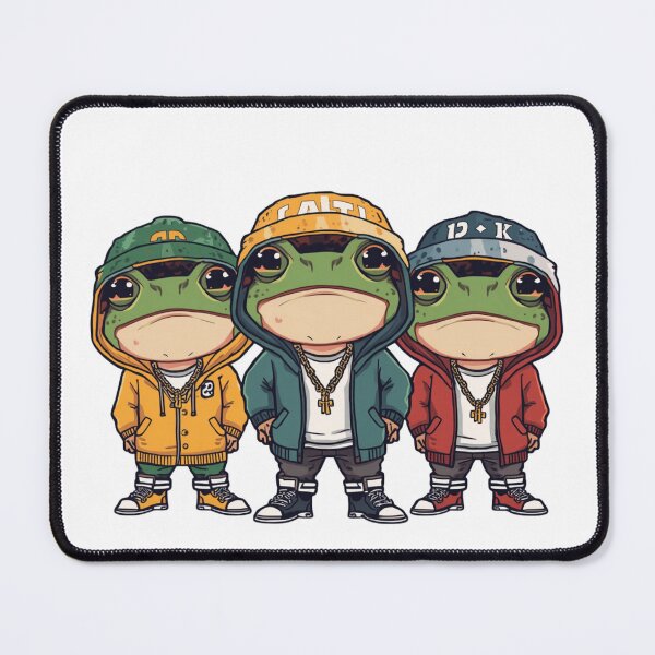 Item preview, rapping frogs designed and sold by PatronesKawai.