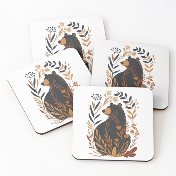 Item preview, Brown Bear in Golden Botanical Sanctuary designed and sold by Mission Ready.