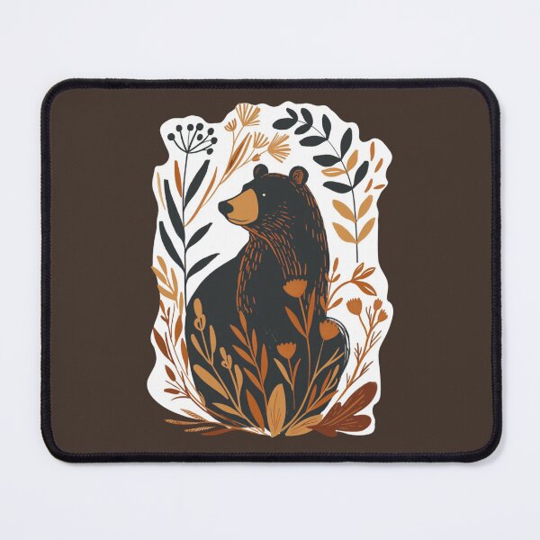 Item preview, Brown Bear in Golden Botanical Sanctuary designed and sold by Mission Ready.