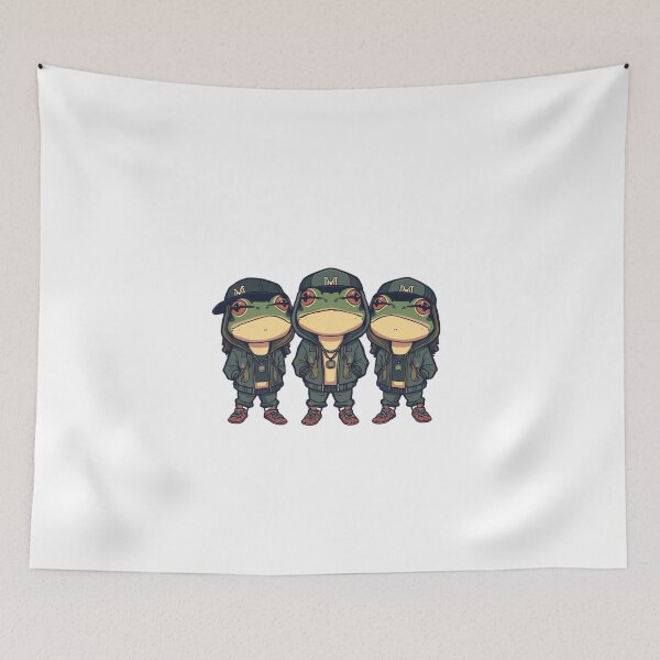 Item preview, rapping frogs designed and sold by PatronesKawai.