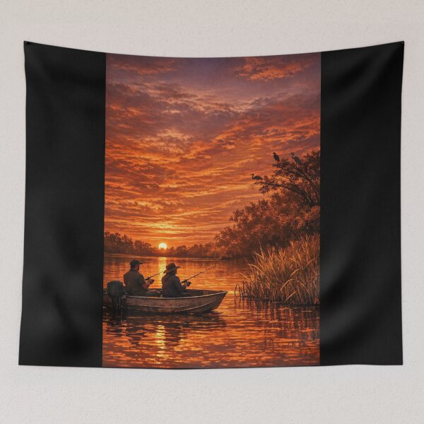 Item preview, Red Sky Sunset on the River designed and sold by CarolM.