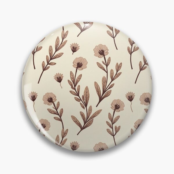Item preview, Sepia Wildflowers on Cream: Calm Vintage Pattern designed and sold by mittie101.