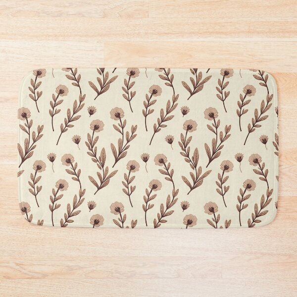 Item preview, Sepia Wildflowers on Cream: Calm Vintage Pattern designed and sold by mittie101.