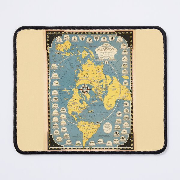 Item preview, Vintage Map of Flying designed and sold by PetsArt.