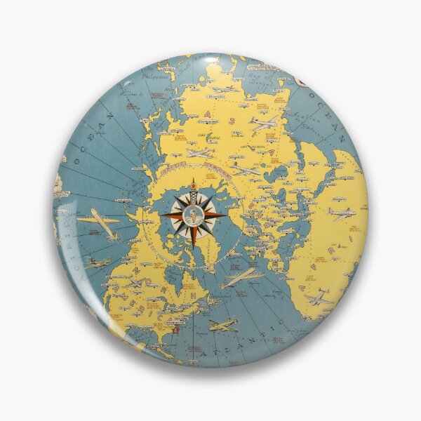 Item preview, Vintage Map of Flying designed and sold by PetsArt.