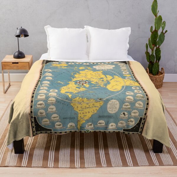 Item preview, Vintage Map of Flying designed and sold by PetsArt.