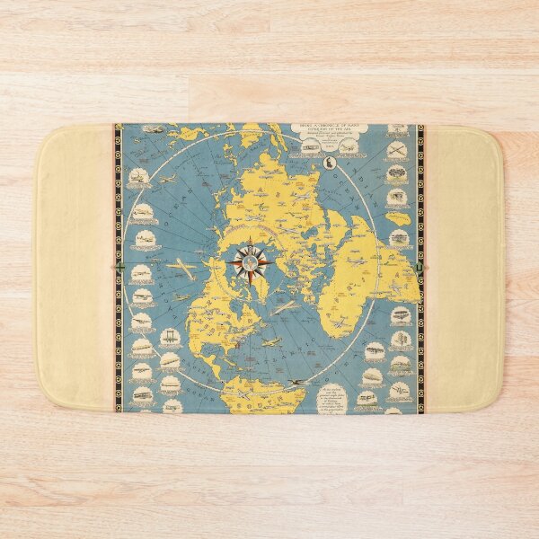 Item preview, Vintage Map of Flying designed and sold by PetsArt.