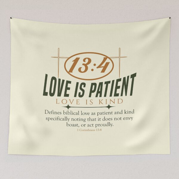 Item preview, 1 Corinthians 13:4 designed and sold by GraphicMondaze.