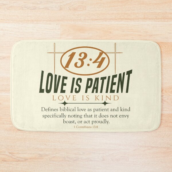 Item preview, 1 Corinthians 13:4 designed and sold by GraphicMondaze.