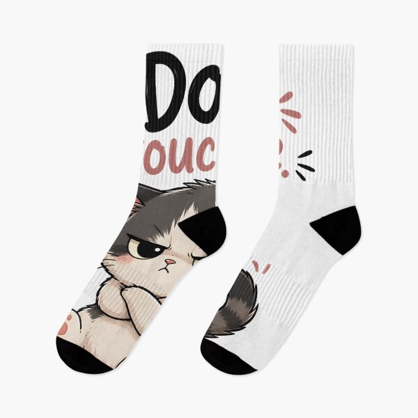 Item preview, Cute Angry Cat Don’t Touch Me Funny Cat Lover Aesthetic Pet Personality Chibi Cat Illustration designed and sold by StickyGuys.