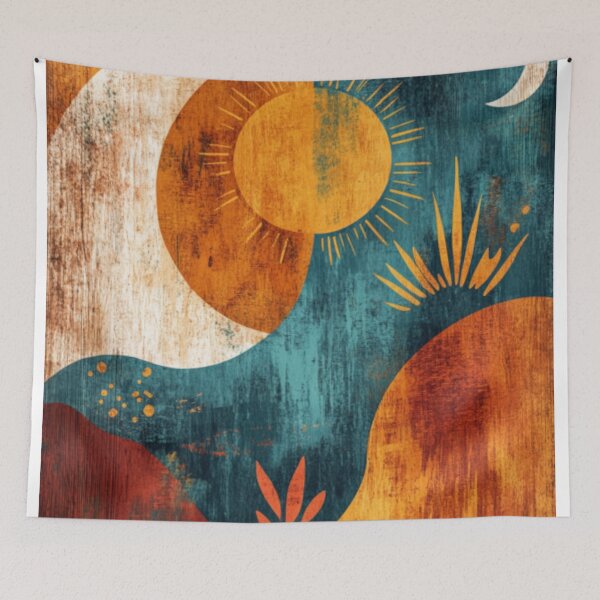 Item preview, Celestial Desert Mirage - Boho Sun and Moon Abstract Earthy Terracotta designed and sold by GSizzle1.