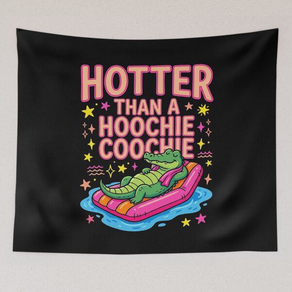 Item preview, Hotter Than A Hoochie Coochie Alligator Summer Vacation Country Music Humor designed and sold by SofenArt.