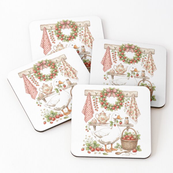 Item preview, Strawberry Duck Cottagecore Farmhouse Garden designed and sold by SofenArt.