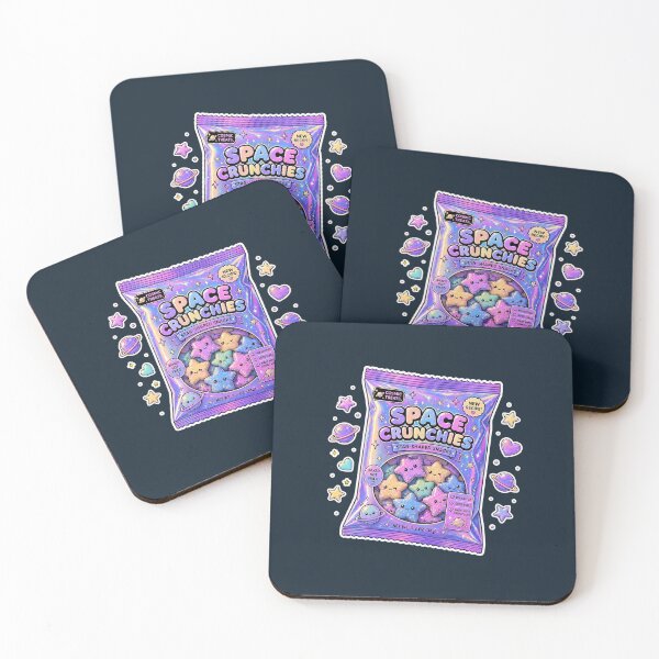 Item preview, Holographic Space Crunchies Sticker – Cute Kawaii Star Snacks Retro Aesthetic Design designed and sold by Digital_products_0111.