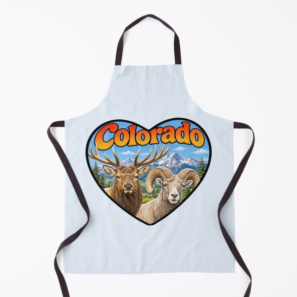 Item preview, Colorado - Elk and Bighorn Sheep Heart Shape designed and sold by Myra365Art.
