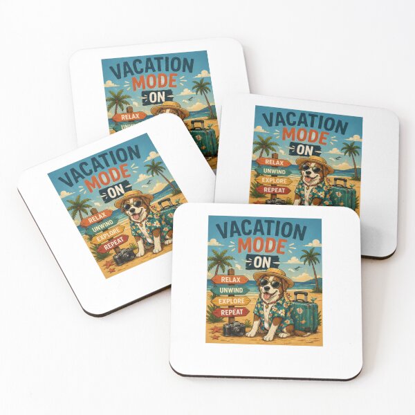 Item preview, Vacation Mode On Cute Dog Travel Beach Relax Explore Design designed and sold by PoojaArtLab.