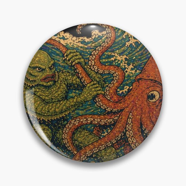 Item preview, Creature VS Squid Japanese Style Art designed and sold by judgehydrogen.