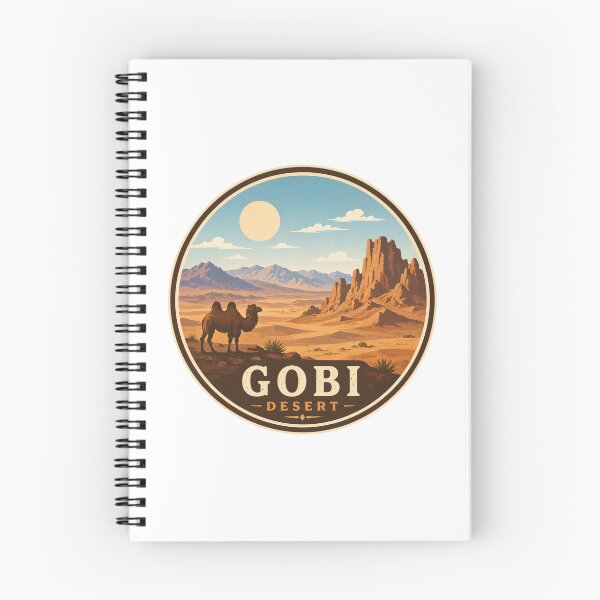 Item preview, Gobi Desert Vintage Travel Art Circle Emblem designed and sold by MaateoDesign.