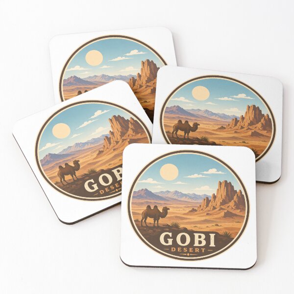 Item preview, Gobi Desert Vintage Travel Art Circle Emblem designed and sold by MaateoDesign.