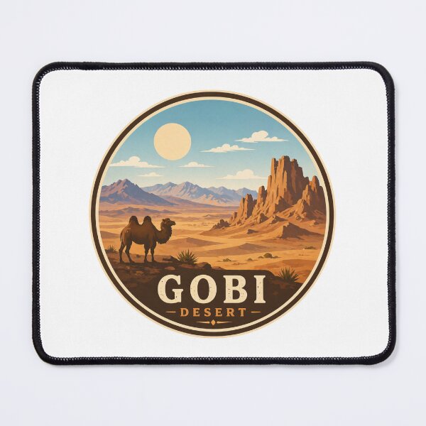 Item preview, Gobi Desert Vintage Travel Art Circle Emblem designed and sold by MaateoDesign.
