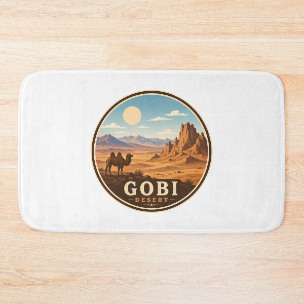 Item preview, Gobi Desert Vintage Travel Art Circle Emblem designed and sold by MaateoDesign.