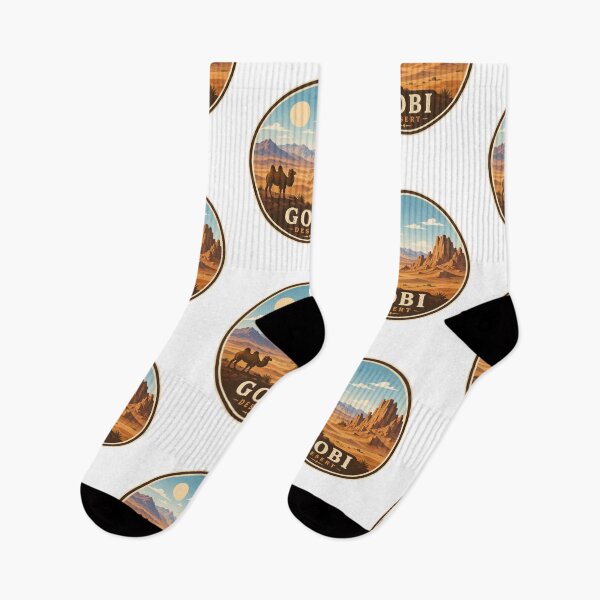 Item preview, Gobi Desert Vintage Travel Art Circle Emblem designed and sold by MaateoDesign.