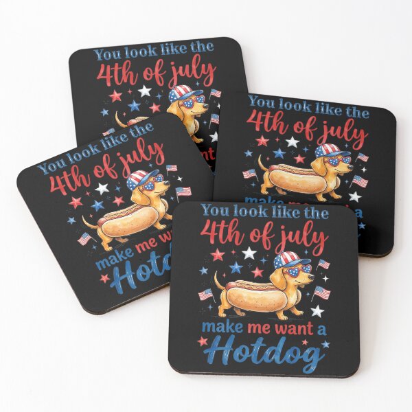Item preview, You Look Like The 4th Of July Make Me Want A Hotdog Dachshund Lover Patriotic American designed and sold by SofenArt.
