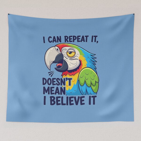 Item preview, Sarcastic Skeptical Parrot designed and sold by UrbanPrts.