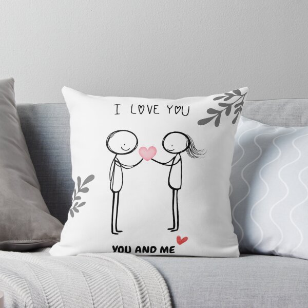 Item preview, Minimalist Stick Figure Couple with Heart - You and Me designed and sold by Heartbeat Studio by Yederlin.