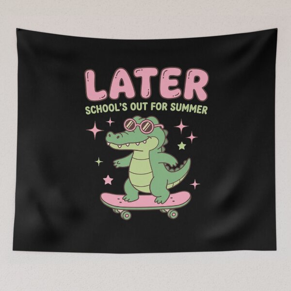 Item preview, Later School's Out For Summer Crocodile Skater Student Vacation designed and sold by SofenArt.