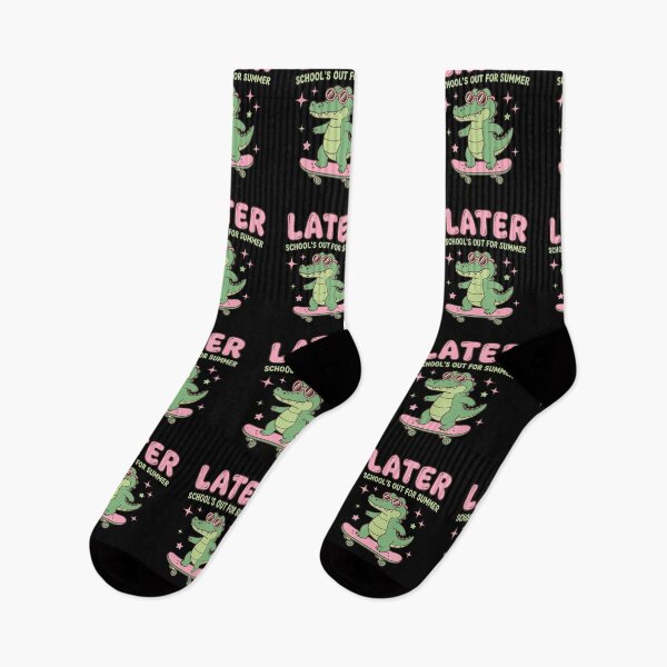 Item preview, Later School's Out For Summer Crocodile Skater Student Vacation designed and sold by SofenArt.