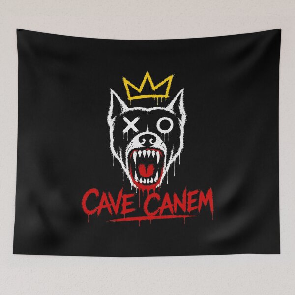 Item preview, Cave Canem Aggressive Dog Graffiti Design designed and sold by Creative_Canvas.