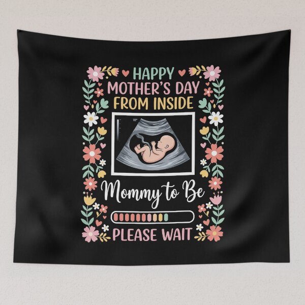 Item preview, Happy Mother's Day From Inside Mommy To Be Please Wait Expecting Mother Pregnancy Announcement designed and sold by SofenArt.