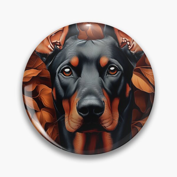 Item preview, Doberman Portrait with Autumn Leaves designed and sold by PetsArt.