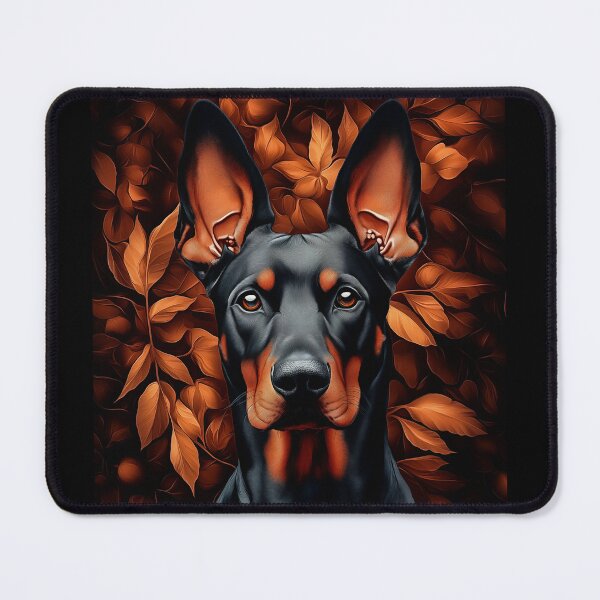Item preview, Doberman Portrait with Autumn Leaves designed and sold by PetsArt.
