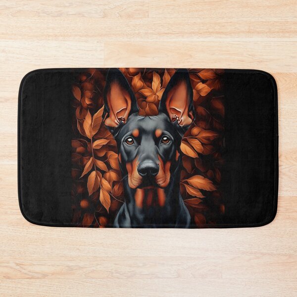 Item preview, Doberman Portrait with Autumn Leaves designed and sold by PetsArt.