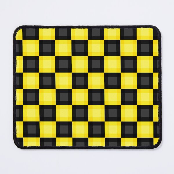 Item preview, Dark charcoal & dodie yellow checkered designed and sold by Mint + Midnight.