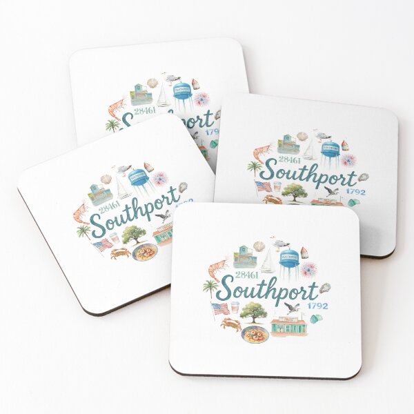 Item preview, Southport, NC Collage designed and sold by The Sailor's Supply: Stickers.