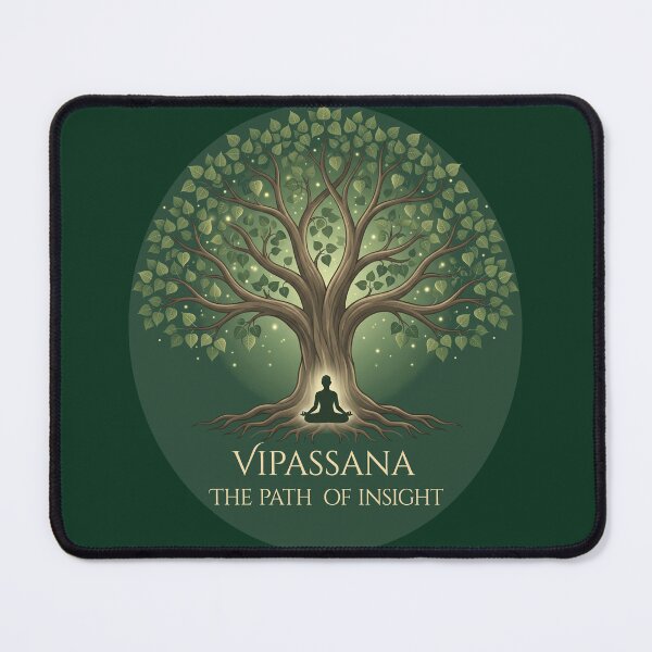 Item preview, Vipassana – The Path of Insight | Meditating Figure Under Bodhi Tree Zen Design designed and sold by ArtsyExplorer.