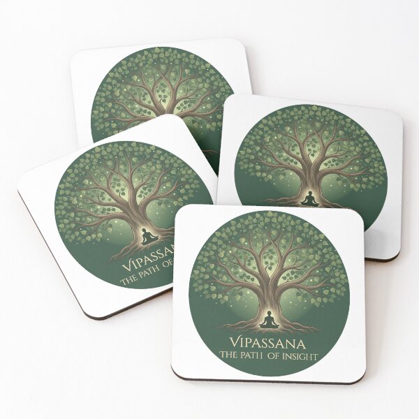 Item preview, Vipassana – The Path of Insight | Meditating Figure Under Bodhi Tree Zen Design designed and sold by ArtsyExplorer.