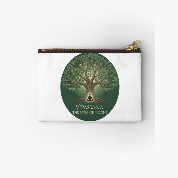 Item preview, Vipassana – The Path of Insight | Meditating Figure Under Bodhi Tree Zen Design designed and sold by ArtsyExplorer.