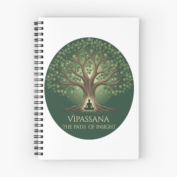 Item preview, Vipassana – The Path of Insight | Meditating Figure Under Bodhi Tree Zen Design designed and sold by ArtsyExplorer.