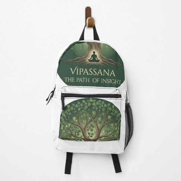 Item preview, Vipassana – The Path of Insight | Meditating Figure Under Bodhi Tree Zen Design designed and sold by ArtsyExplorer.